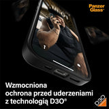 Military Grade Certified PanzerGlass ClearCase iPhone 15 Pro Case - gennemsigtig og sort
