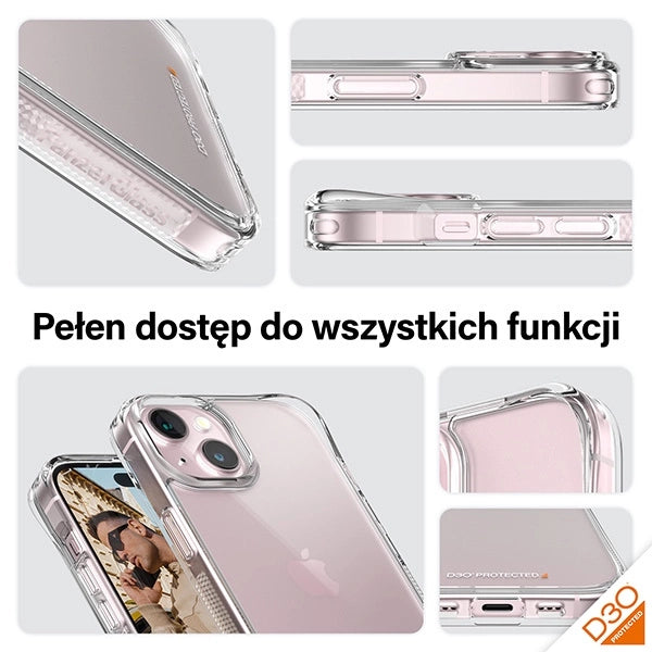 PanzerGlass HardCase med D3O og Military Grade Certification til iPhone 15/14/13 - Transparent