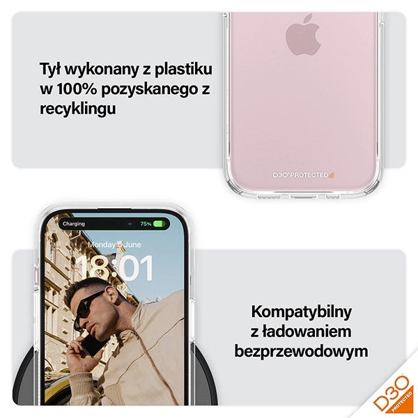 PanzerGlass HardCase med D3O og Military Grade Certification til iPhone 15/14/13 - Transparent
