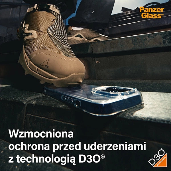 PanzerGlass HardCase med D3O og Military Grade certificering til iPhone 15 Pro Max - gennemsigtig