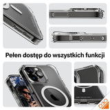 PanzerGlass HardCase med MagSafe med D3O og Military Grade Certified for iPhone 15 Pro Max - Transparent
