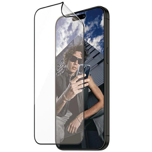 PanzerGlass Matrix Ultra-Wide-Fit hybridglas til iPhone 15 Pro Max med positioner
