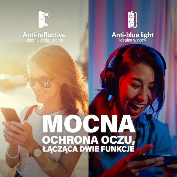 PanzerGlass Ultra-Wide Fit tempereret glas med glans og blå lysfilter med positioner til iPhone 15 Pro