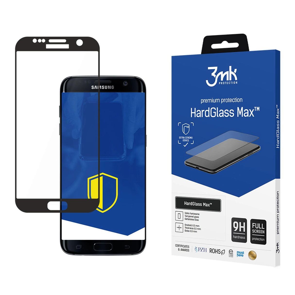9H 3mk HardGlass MaxTM glas til Samsung Galaxy S7 Edge