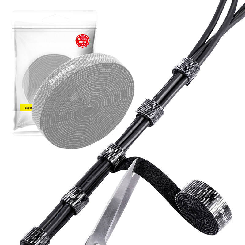 Baseus Rainbow Circle Velcro Stropper 3m Grå