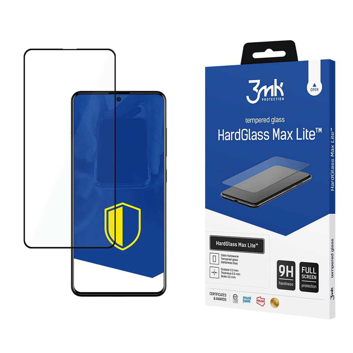9H 3mk HardGlass Max LiteTM glas til Samsung Galaxy A51 / A52/ A52 5G / A52s 5G