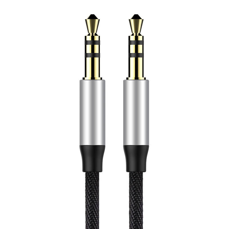 Baseus Yiven Audio Cable 3.5 mandlig Audio M30 1.5M Silver+ Black