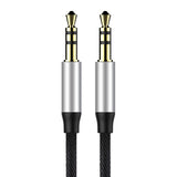 Baseus Yiven Audio Cable 3.5 mandlig Audio M30 1.5M Silver+ Black