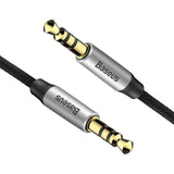 Baseus Yiven Audio Cable 3.5 mandlig Audio M30 1.5M Silver+ Black