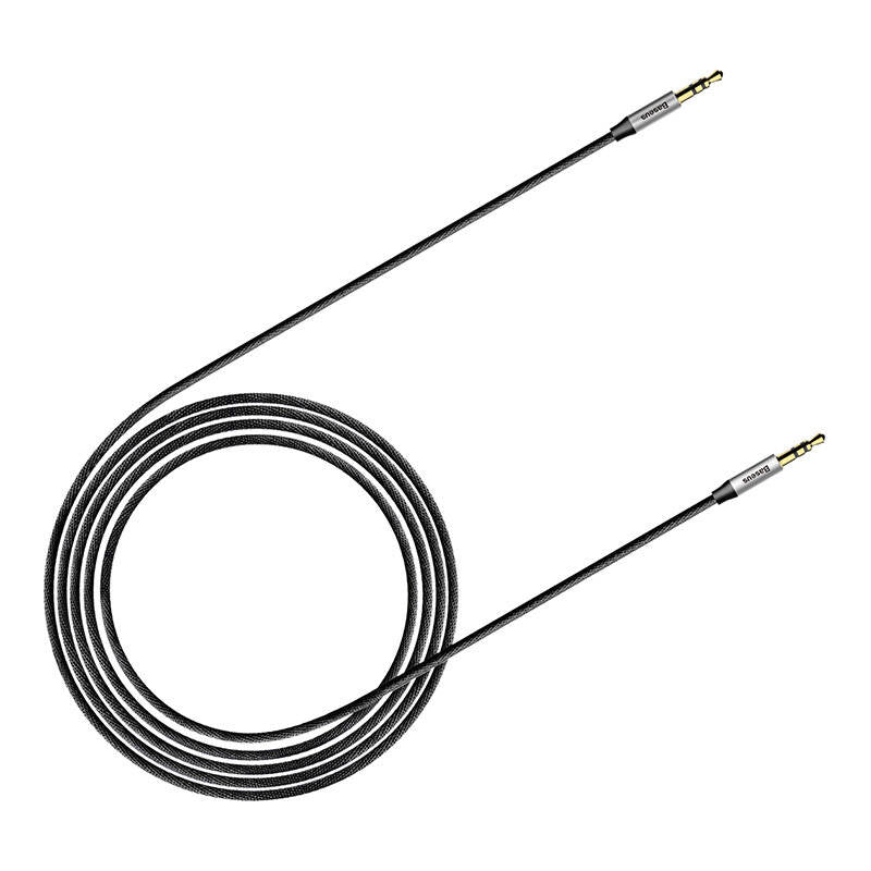 Baseus Yiven Audio Cable 3.5 mandlig Audio M30 1.5M Silver+ Black