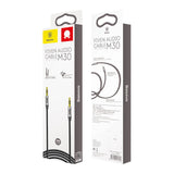 Baseus Yiven Audio Cable 3.5 mandlig Audio M30 1.5M Silver+ Black