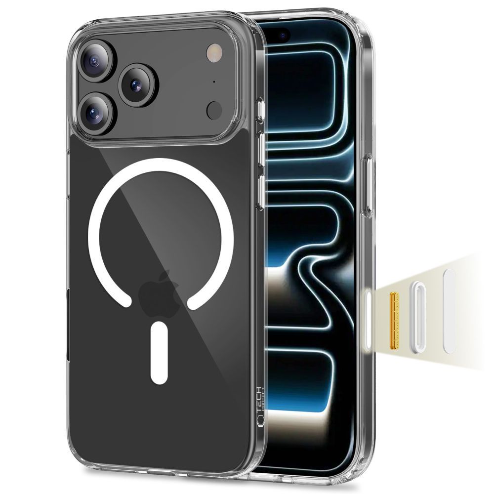 Tech Protect Flexair Hybrid Cc Magsafe Iphone 17 Pro Clear