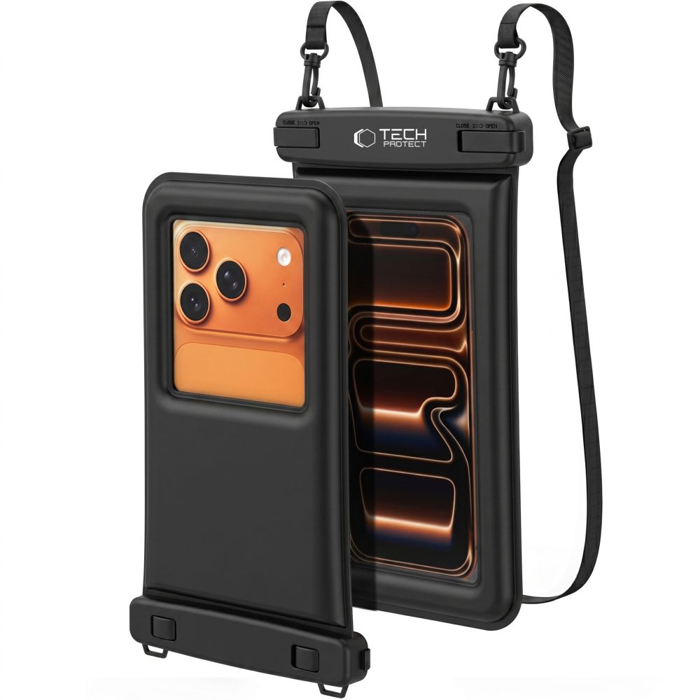 Tech Protect Uwc7 Universal Vandtæt Flydende Etui 6,9 Tommer Sort