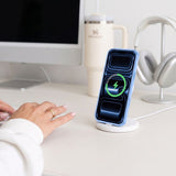 Tech Protect Magpeak Magsafe Cc Iphone 17 Pro Max / 18 Pro Max Mat Lysblå