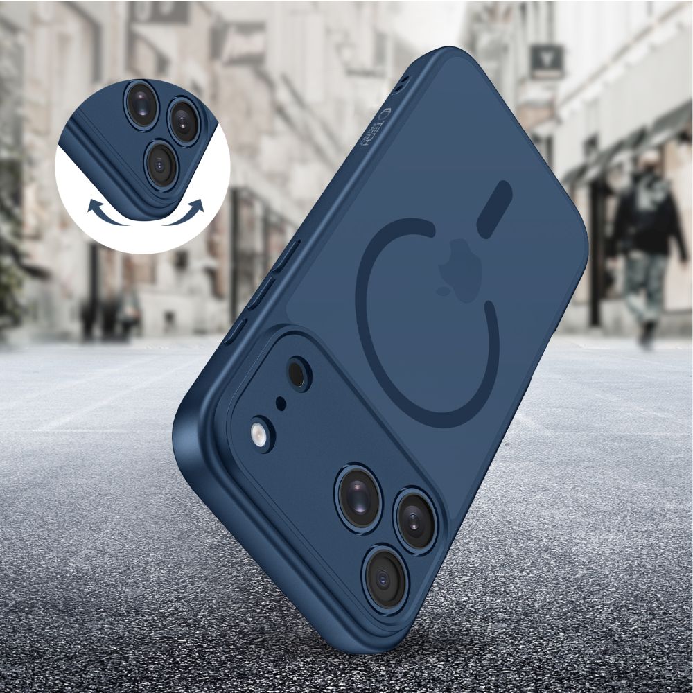 Tech Protect Basicmag Magsafe Iphone 17 Pro Mat Dyb Blå