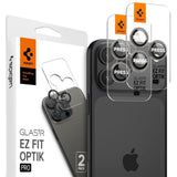 Kamera Beskyttelse Spigen Optik Pro Glas.Tr ”Ez Fit” Camera Protector 2 Pack Iphone 14 Pro / Max / 15 Pro / Max / 16 Pro / Max / 17 Pro / Max Natural Titanium
