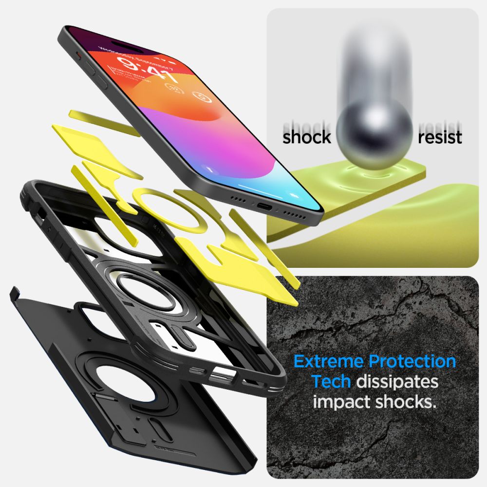 Spigen Tough Armor Magsafe Iphone 15 Sort