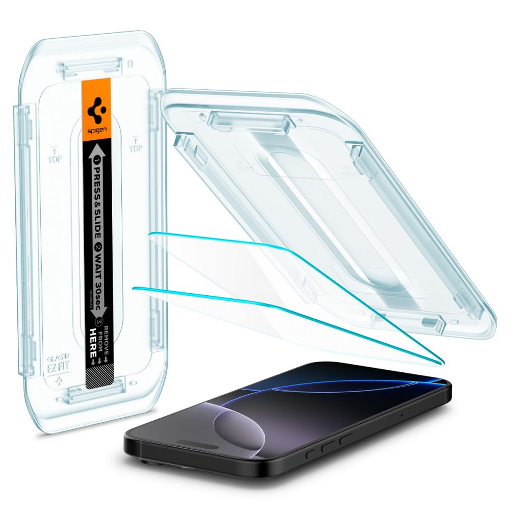 Hærdet Glas Spigen Glas.Tr ”Ez Fit Ac” 2 Pack Iphone 16 Pro / 17 / 17 Pro / 18 Pro Clear