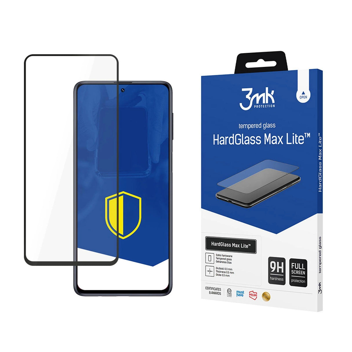9H 3mk HardGlass Max LiteTM glas til Samsung Galaxy M51