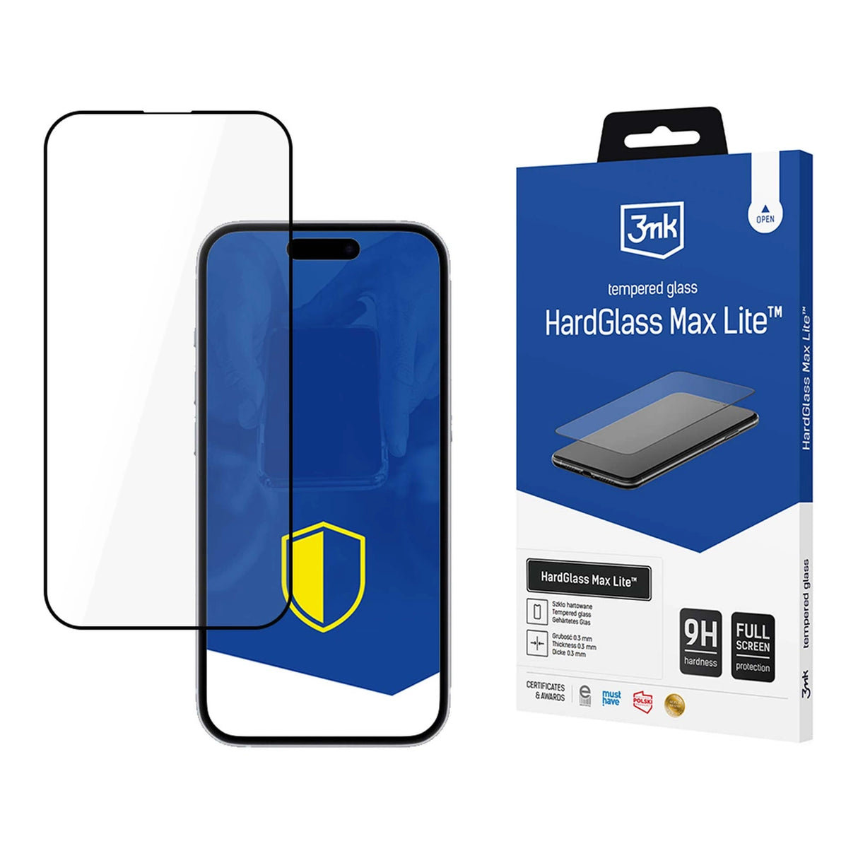 9H 3mk HardGlass Max LiteTM glas til iPhone SE 4