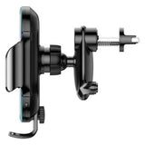 Baseus Light Electric Car Holder med Qi induktiv oplader (Sort)