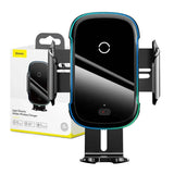 Baseus Light Electric Car Holder med Qi induktiv oplader (Sort)