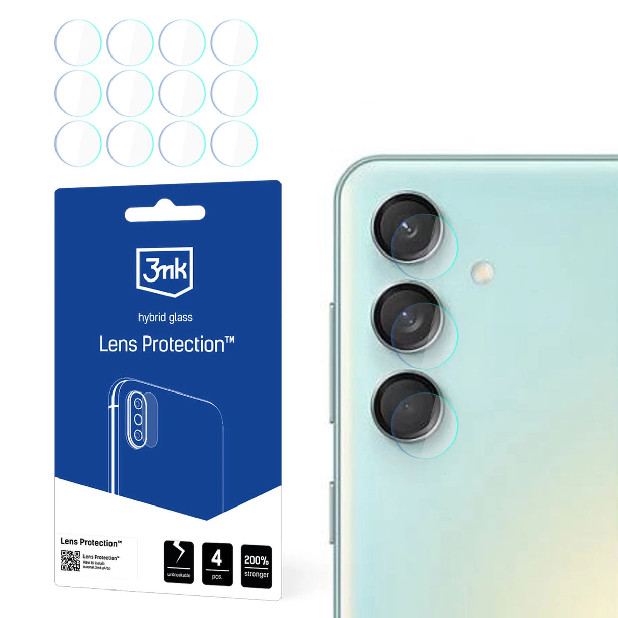 3mk Lens ProtectionTM hybridkameraglas til Samsung Galaxy M55