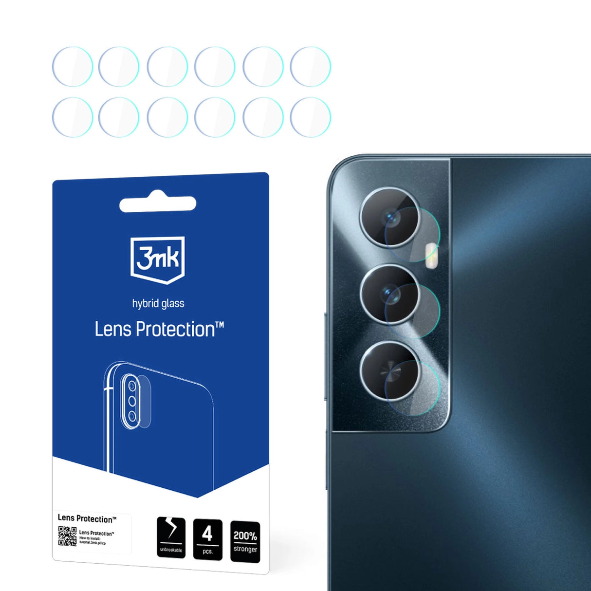 3mk Lens ProtectionTM hybridkameraglas til Realme C65