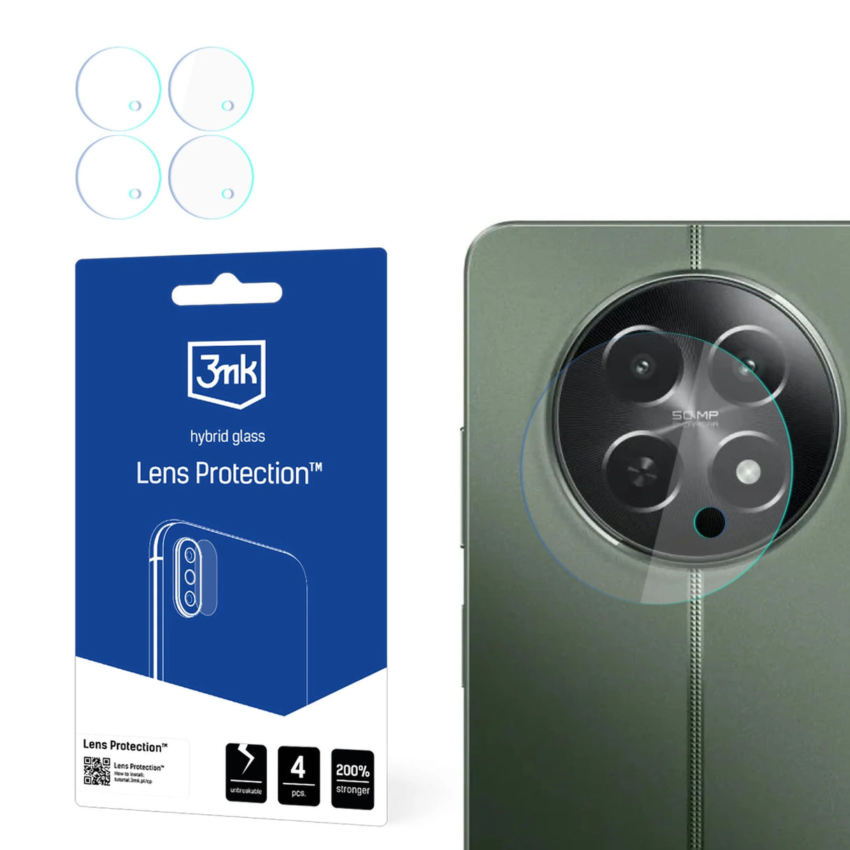3mk Lens ProtectionTM hybridkameraglas til Realme 12x 5G
