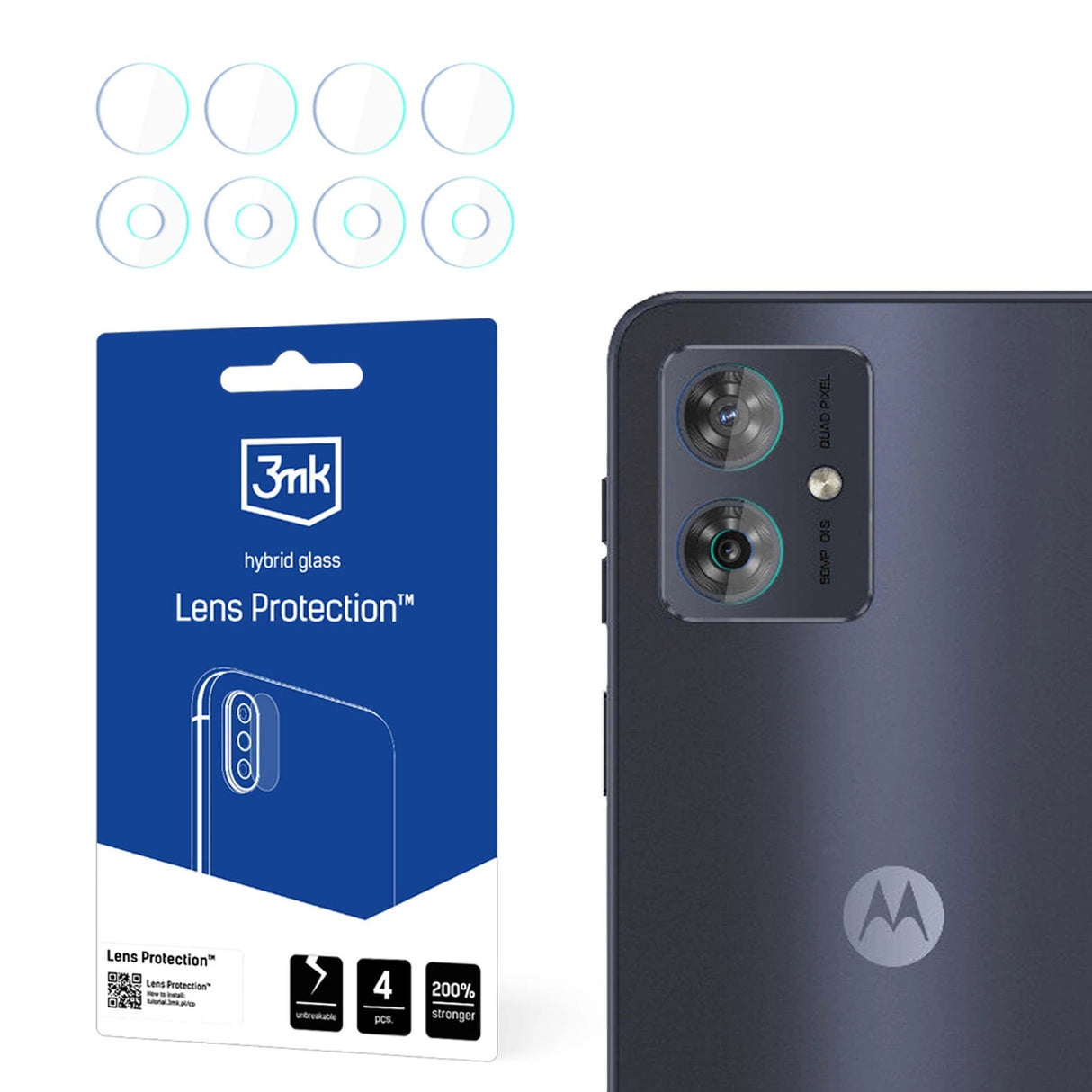 3mk Lens ProtectionTM hybrid kamera glas til Motorola Moto G04s