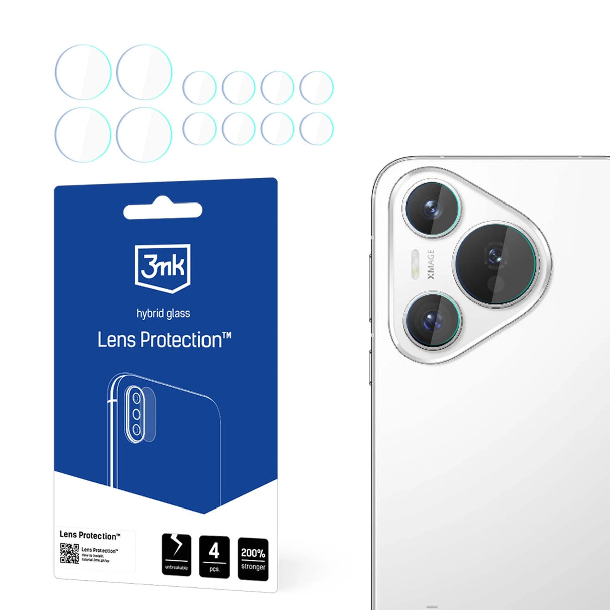 3mk Lens ProtectionTM hybridkameraglas til Huawei Pura 70