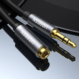 Ugreen AV118 10538 kabel 3,5 mm mini jack (mandlig) / 3,5 mm mini jack (kvindelig) 5m - sølv