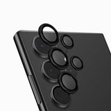 Uniq Optix Aluminium Kamera Lins Beskytter til Samsung Galaxy S24 Ultra kamera objektiv med applikator - sort