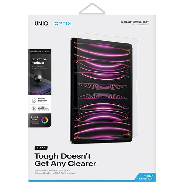Uniq Optix Klar hærdet glas med applikator til iPad Pro 13" 2024