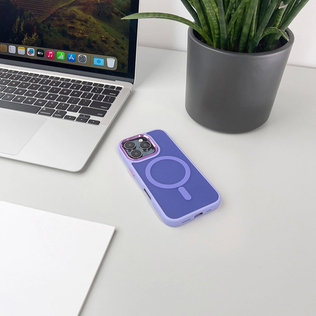 Magnetisk samling MagSafe iPhone 16 Pro Case - lilla