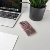 Glitter Case MagSafe til iPhone 16 Pro - pink med glitter