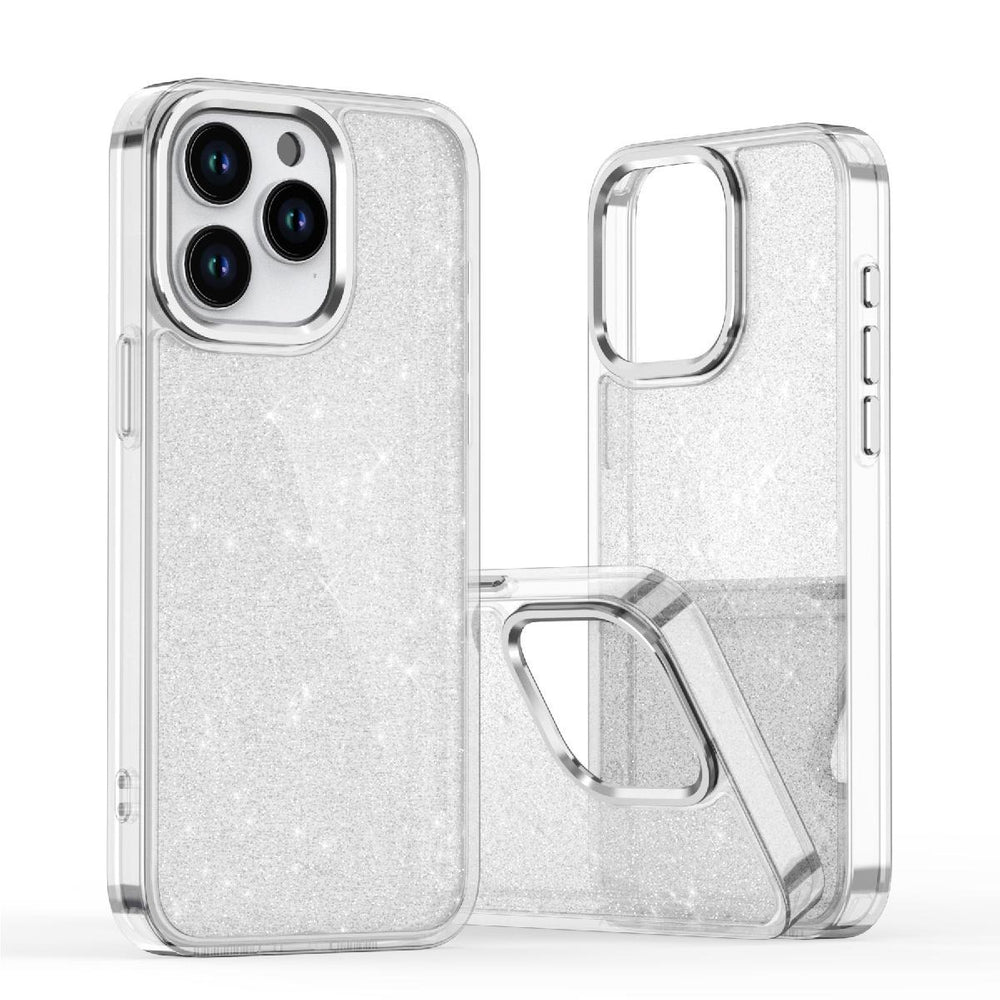 Glitter Case til iPhone 16 - gennemsigtig med glitter