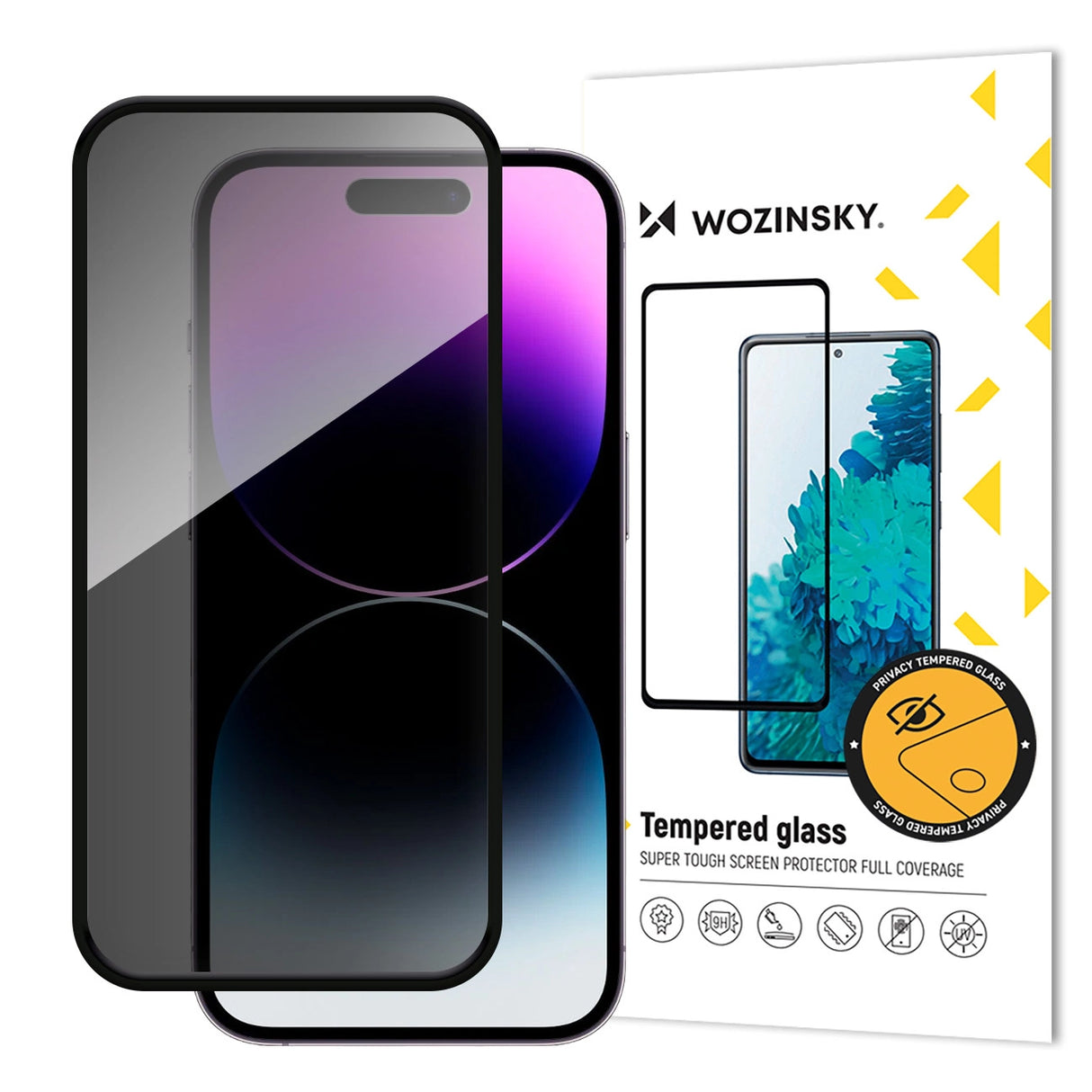 Wozinsky Privacy Glass hærdet glas med anti-spion filter til iPhone 16 Pro Max