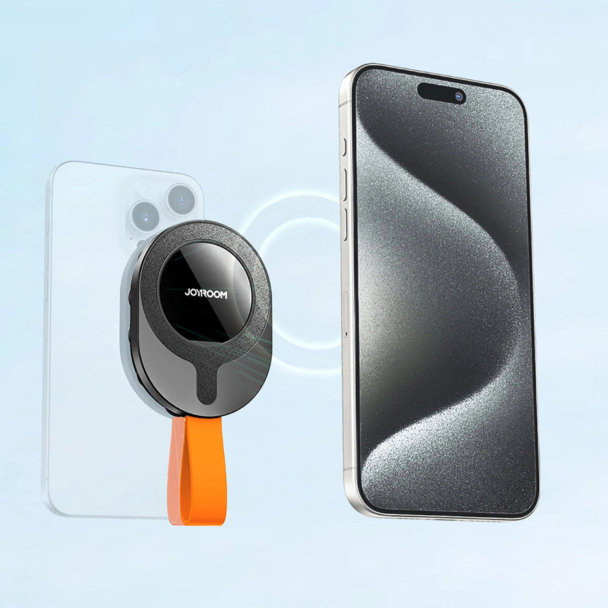 Joyroom JR-ZS393-S magnetiske holder med sugekopper til 4,7-7" telefon - sort og orange