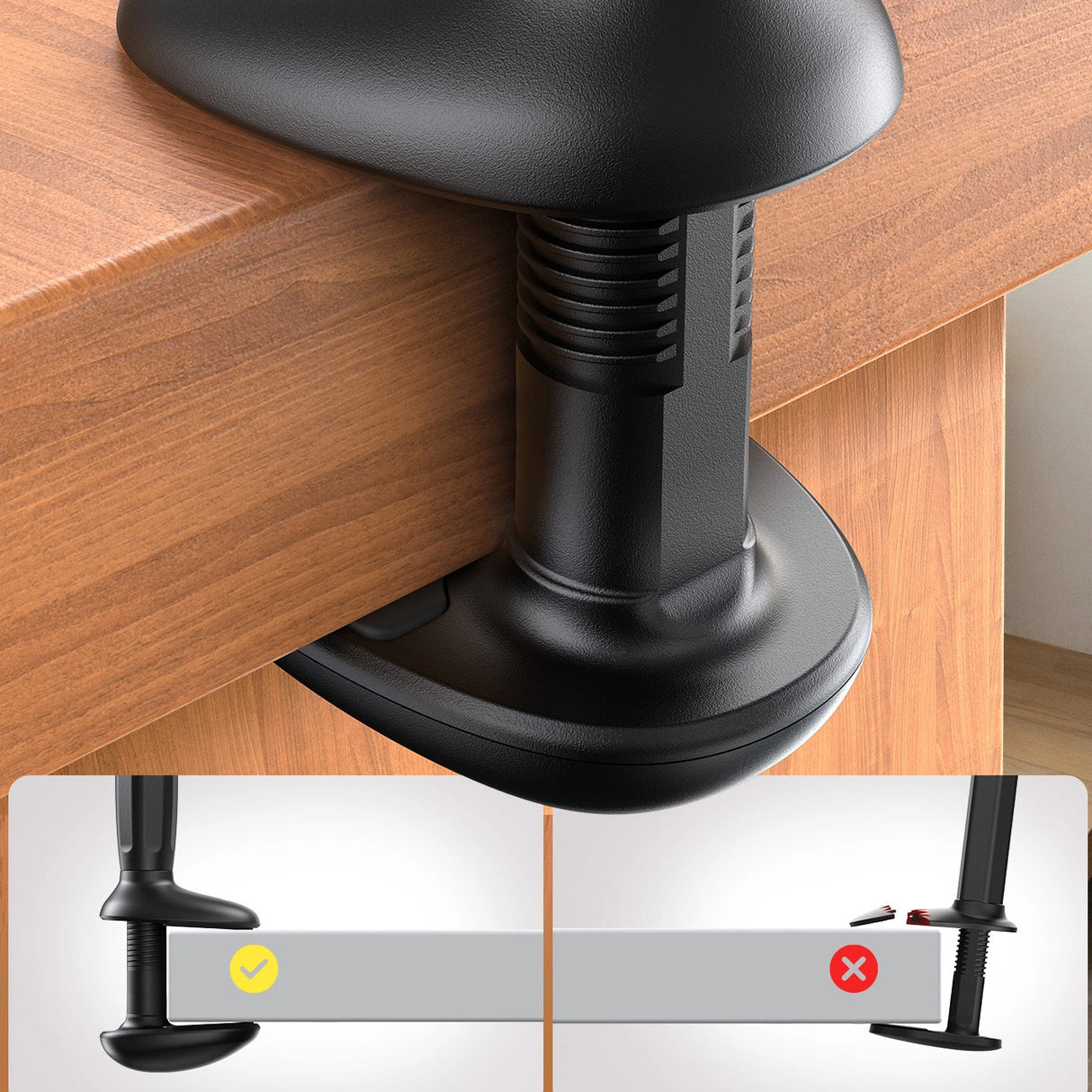 Joyroom JR-ZS389-holder med fleksibel arm til telefon til skrivebord - sort