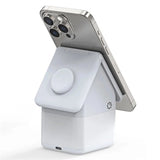 Duzzona W20 15W 4in1 induktiv oplader til iPhone / AirPods / Apple Watch med natlampe - hvid