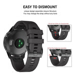 Tech-Protect Smooth Strap til Garmin Fenix 3 / 5X / 3HR / 5X Plus / 6X / 6X Pro / 7X - sort