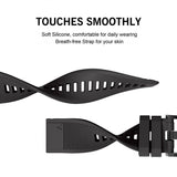 Tech-Protect Smooth Strap til Garmin Fenix 3 / 5X / 3HR / 5X Plus / 6X / 6X Pro / 7X - sort
