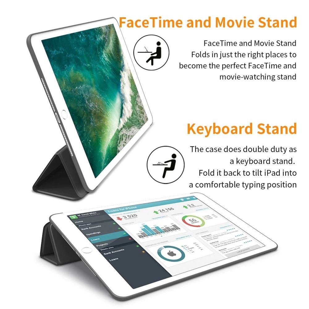 Tech-Protect SmartCase til iPad 9.7 5 / 6 2017-2018 - sort