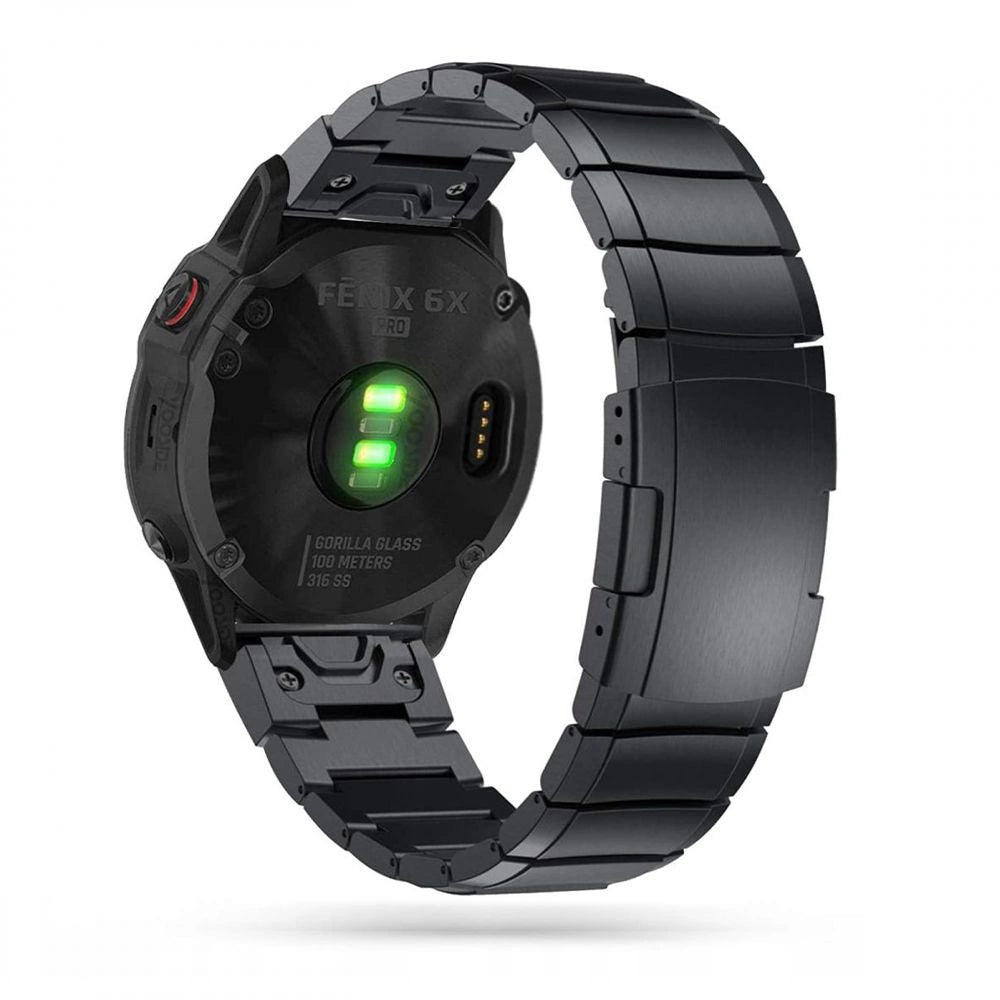 Tech-Protect SteelBand armbånd til Garmin Fenix 3 / 5X / 3HR / 5X Plus / 6X / 6X Pro / 7X - sort