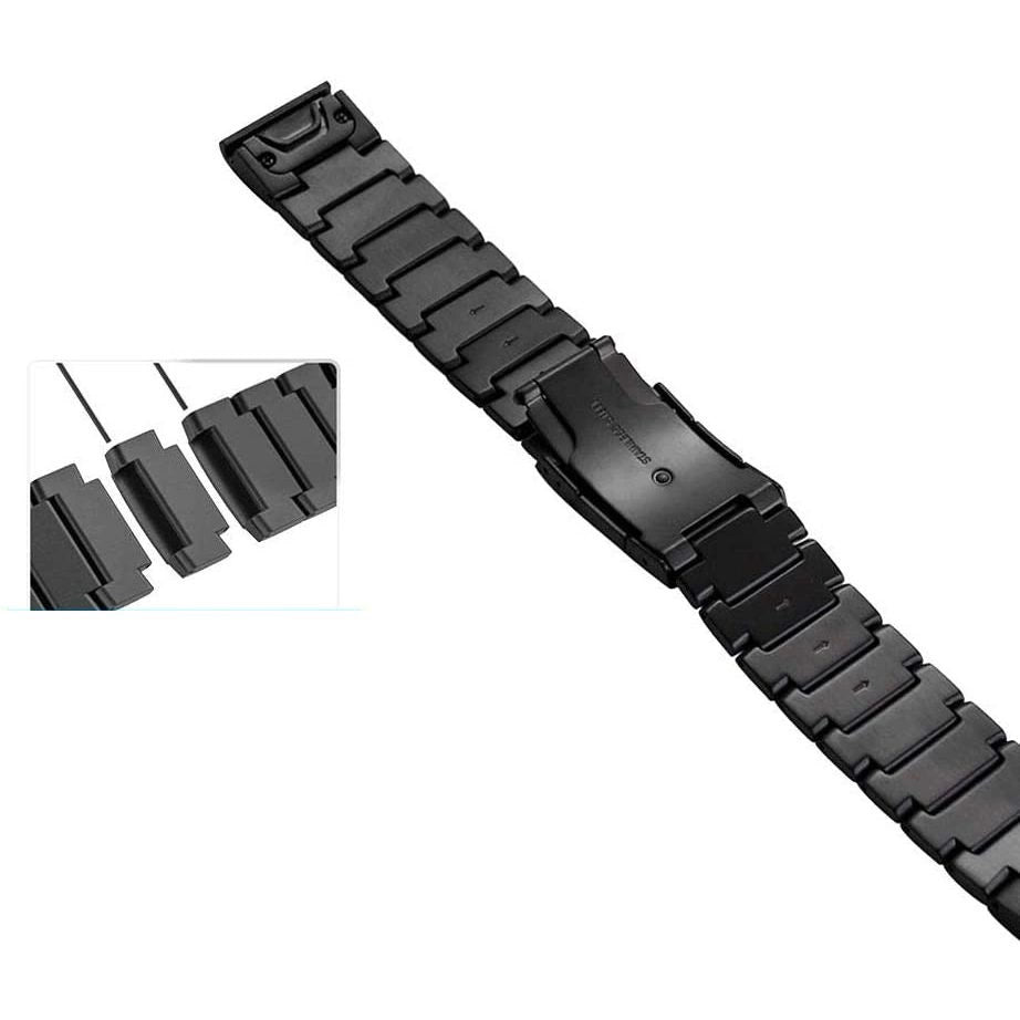 Tech-Protect SteelBand armbånd til Garmin Fenix 3 / 5X / 3HR / 5X Plus / 6X / 6X Pro / 7X - sort
