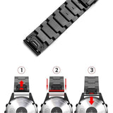 Tech-Protect SteelBand armbånd til Garmin Fenix 3 / 5X / 3HR / 5X Plus / 6X / 6X Pro / 7X - sort