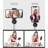Tech-Protect L01S Bluetooth Selfie Stick med Stativ op til 70 cm - sort