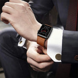 Tech-Protect LeatherFit Strap til Apple Watch 4 / 5 / 6 / 7 / 8 / 9 / SE / Ultra 1 / 2 (42/44/45/49 mm) - Brunt