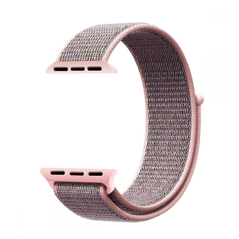 Tech-Protect Nylon Strap til Apple Watch 4 / 5 / 6 / 7 / 8 / 9 / SE (38/40/41 mm) - Pink